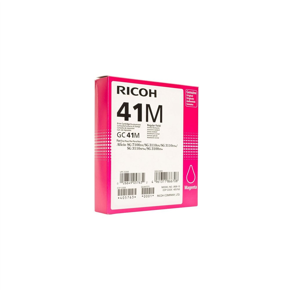 cartucho ricoh gc41m magenta 405763