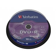 dvd verbatim dvd+r matt silver 4,7 gb 10 pieza(s) dvdver00071b