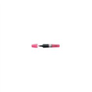 stabilo luminator marcador punta de cincel negro rosa plata