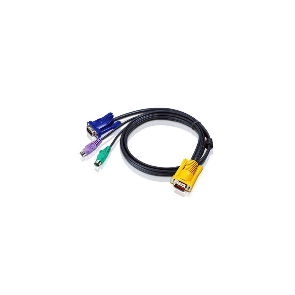 aten cable kvm ps/2 con sphd 3 en 1 de 3 m