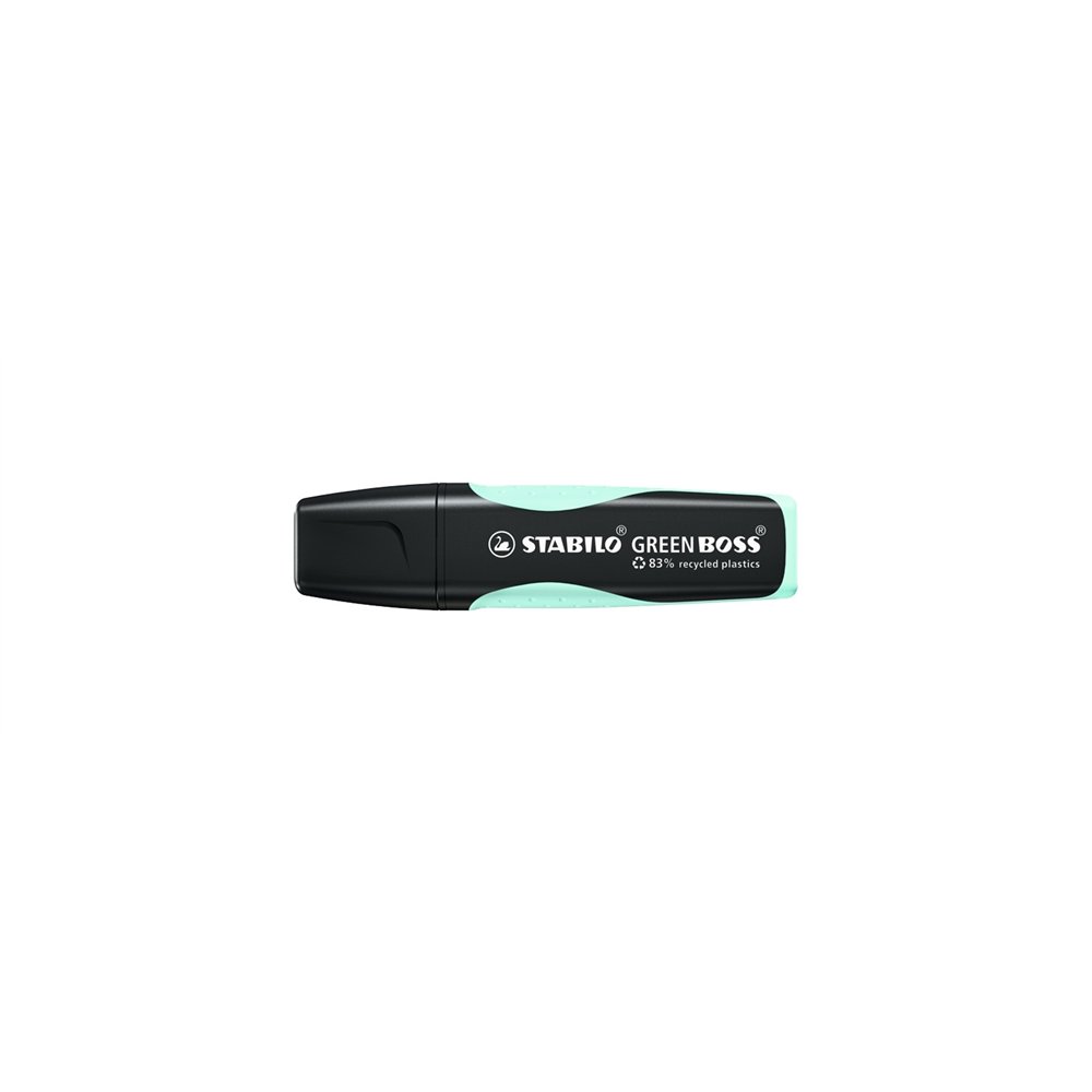stabilo green boss pastel marcador punta de cincel turquesa