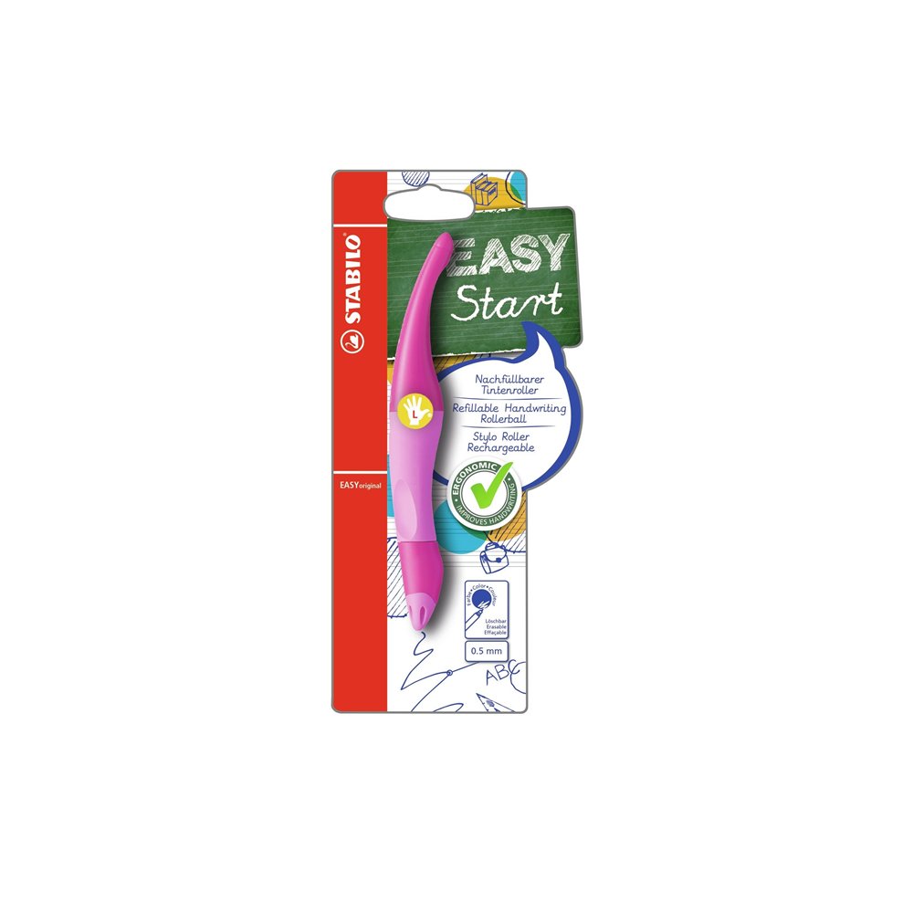 stabilo easy original boligrafo cilindrico rosa