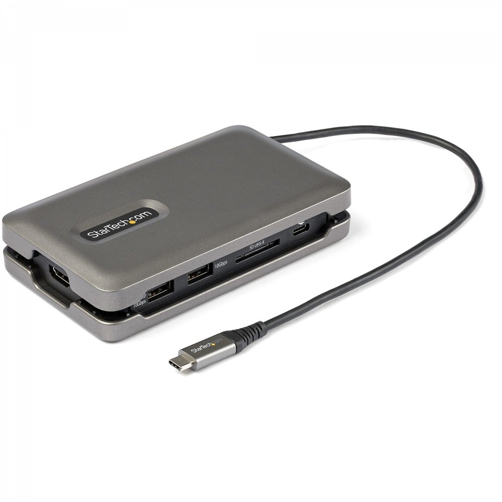 startech.com adaptador multipuertos usb-c - usb tipo c a hdmi 2.0 4k a 60hz - hub ladrón usb de 2 puertos de 10gbps - con pd de 