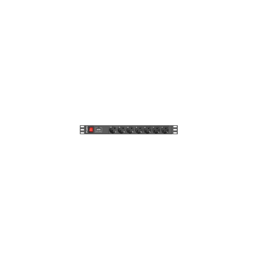 lanberg pdu-07f-0200-iec-bk unidad de distribución de energí­a (pdu) 7 salidas ac 1u negro