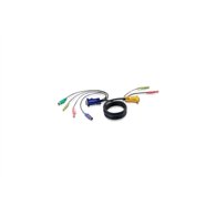 aten cable kvm ps/2 con audio y sphd 3 en 1 de 1,8 m