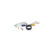 aten cable kvm ps/2 con audio y sphd 3 en 1 de 1,8 m