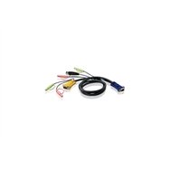 aten cable kvm usb con audio y sphd 3 en 1 de 5 m