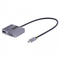 startech.com adaptador de ví­deo usb c, adaptador multipuertos usb tipo c a hdmi vga con salida de audio de 3,5mm, hdr 4k a 60hz