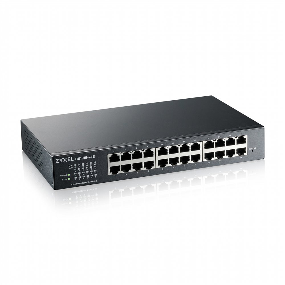 zyxel gs1915-24e gestionado l2 gigabit ethernet (10/100/1000) 1u negro