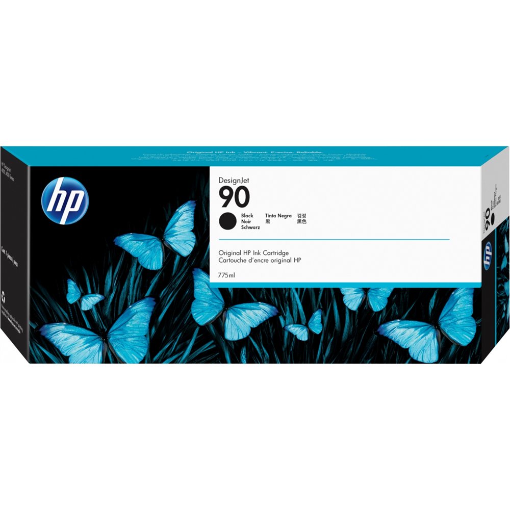 hp cartucho de tinta designjet 90 negro de 775 ml