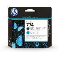 hp cabezal de impresión negro mate/cian designjet 774