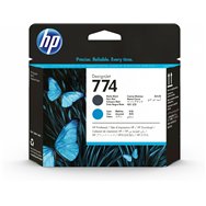 hp cabezal de impresión negro mate/cian designjet 774
