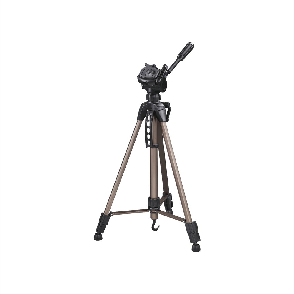 hama tripode star 61, trí­pode de 3 patas, altura ajustable desde 60cm -153 cm, color negro y oro rosado.