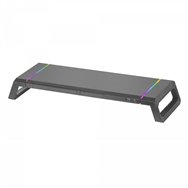 mars gaming mgs-one negro soporte monitor rgb chroma tamaño ajustable soporte smartphone y tablet usb frontal 2.0