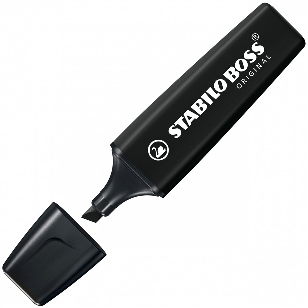 stabilo boss original marcador 1 pieza(s) punta de cincel negro
