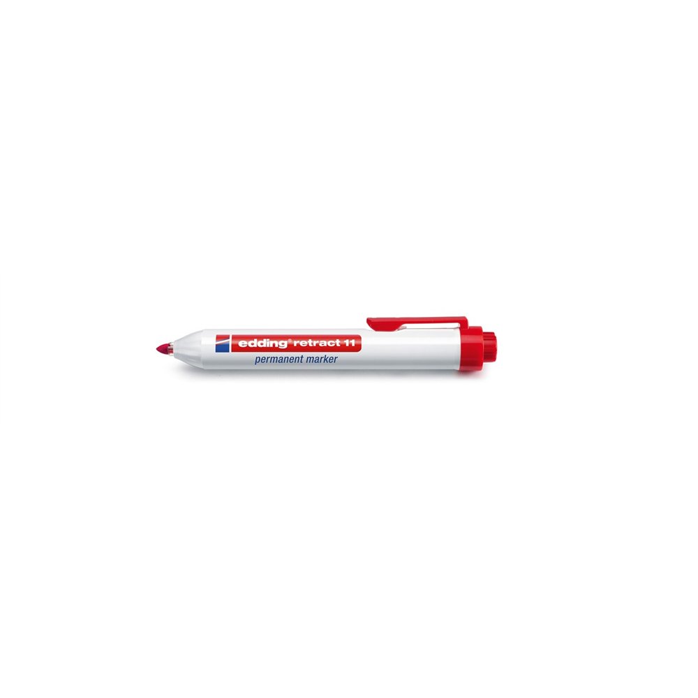 edding retract 11 marcador permanente punta redonda rojo