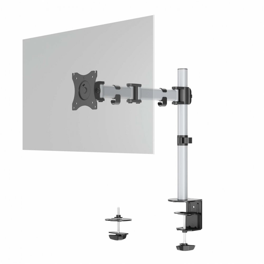 durable 509423 soporte para monitor 68,6 cm (27") plata pared