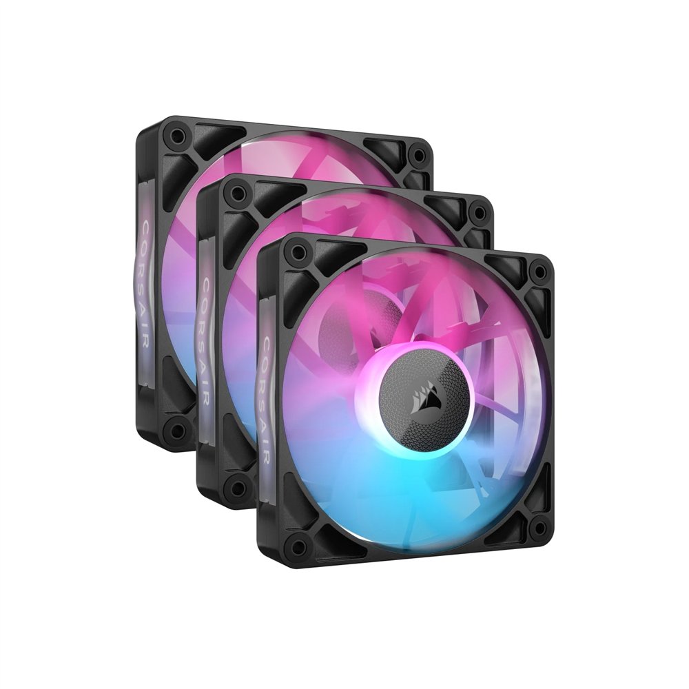 corsair icue link rx120 rgb carcasa del ordenador ventilador 12 cm negro 3 pieza(s)