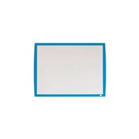 nobo pizarra blanca magnetica peque?a 585x430 - marco de colores vibrantes - accesorios de pizarra a juego - azul
