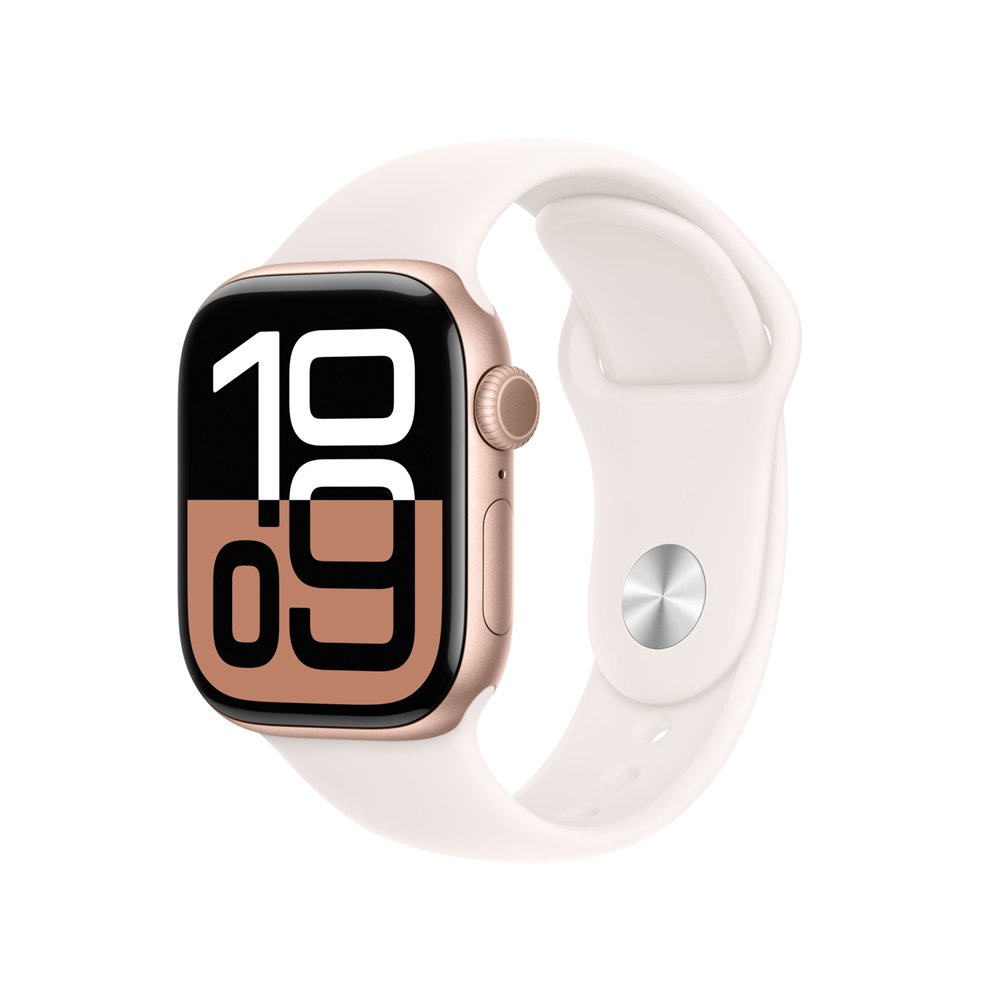 apple watch series 10 oled 42 mm digital 374 x 446 pixeles pantalla táctil 4g oro rosa wifi gps (satélite)