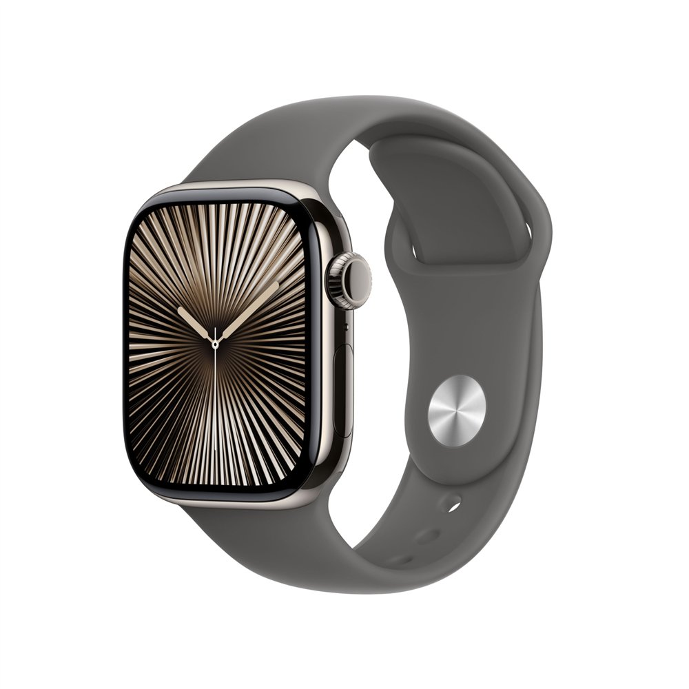 apple watch series 10 oled 42 mm digital 374 x 446 pixeles pantalla táctil 4g titanio wifi gps (satélite)