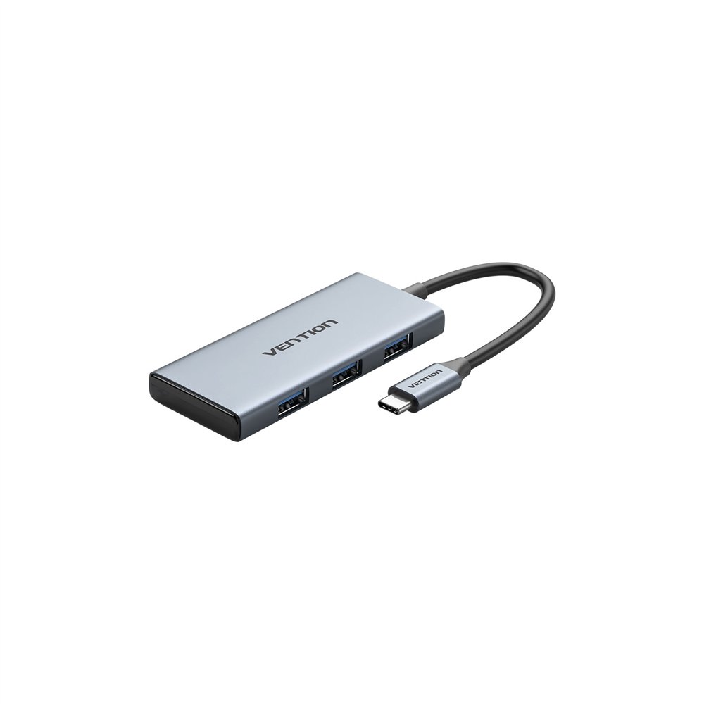 vention docking usb tipo-c toohb/ 1xhdmi/ 3xusb/ 1xlector tarjetas sd y microsd/ gris