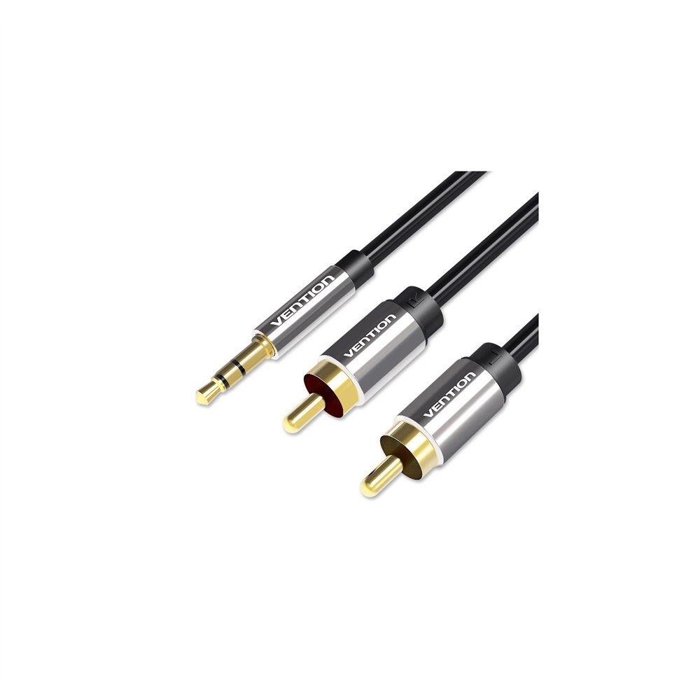 vention cable estéreo bcfbf/ jack 3.5 macho - 2x rca macho/ 1m/ negro