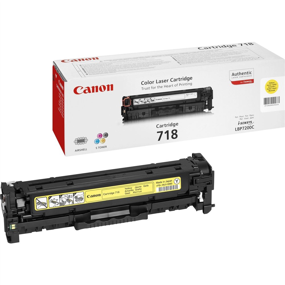 canon crg-718 y cartucho de tóner 1 pieza(s) original amarillo