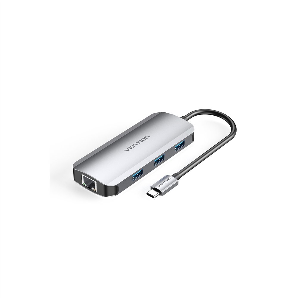 vention docking usb tipo-c tohhb/ 1xhdmi/ 3xusb/ 1xrj45/ 1xusb tipo-c pd