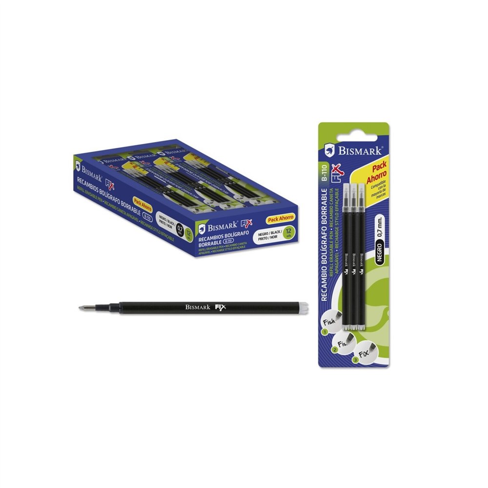 bismark 327533 recambio de bolígrafo negro 3 pieza(s)