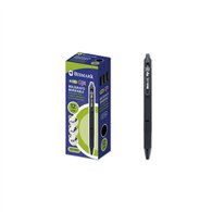 bismark 330216 bolígrafo negro bolígrafo de punta retráctil con pulsador medio 12 pieza(s)