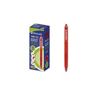 bismark 330217 bolígrafo rojo bolígrafo de punta retráctil con pulsador medio 12 pieza(s)