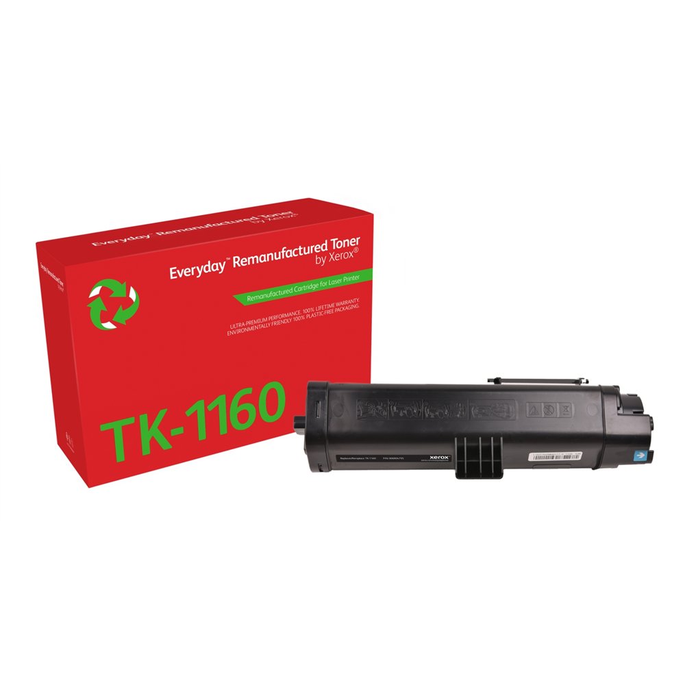remanufacturado everyday tóner everyday™ negro remanufacturado de xerox es compatible con kyocera tk-1160, capacidad estándar