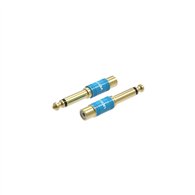 vention adaptador jack vdd-c03/ rca hembra - jack 6.5 macho/ azul
