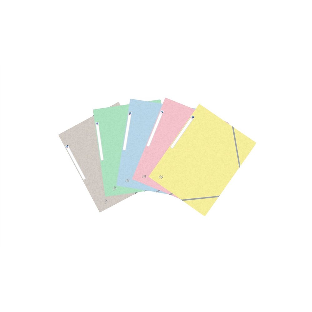 oxford 400117805 carpeta cartón azul, verde, gris, amarillo, rosa a4
