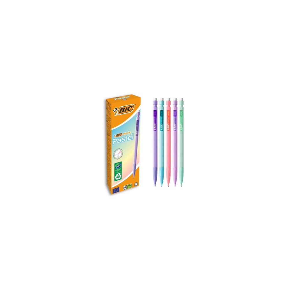 bic matic pastel lápiz mecánico 0,7 mm hb 12 pieza(s)