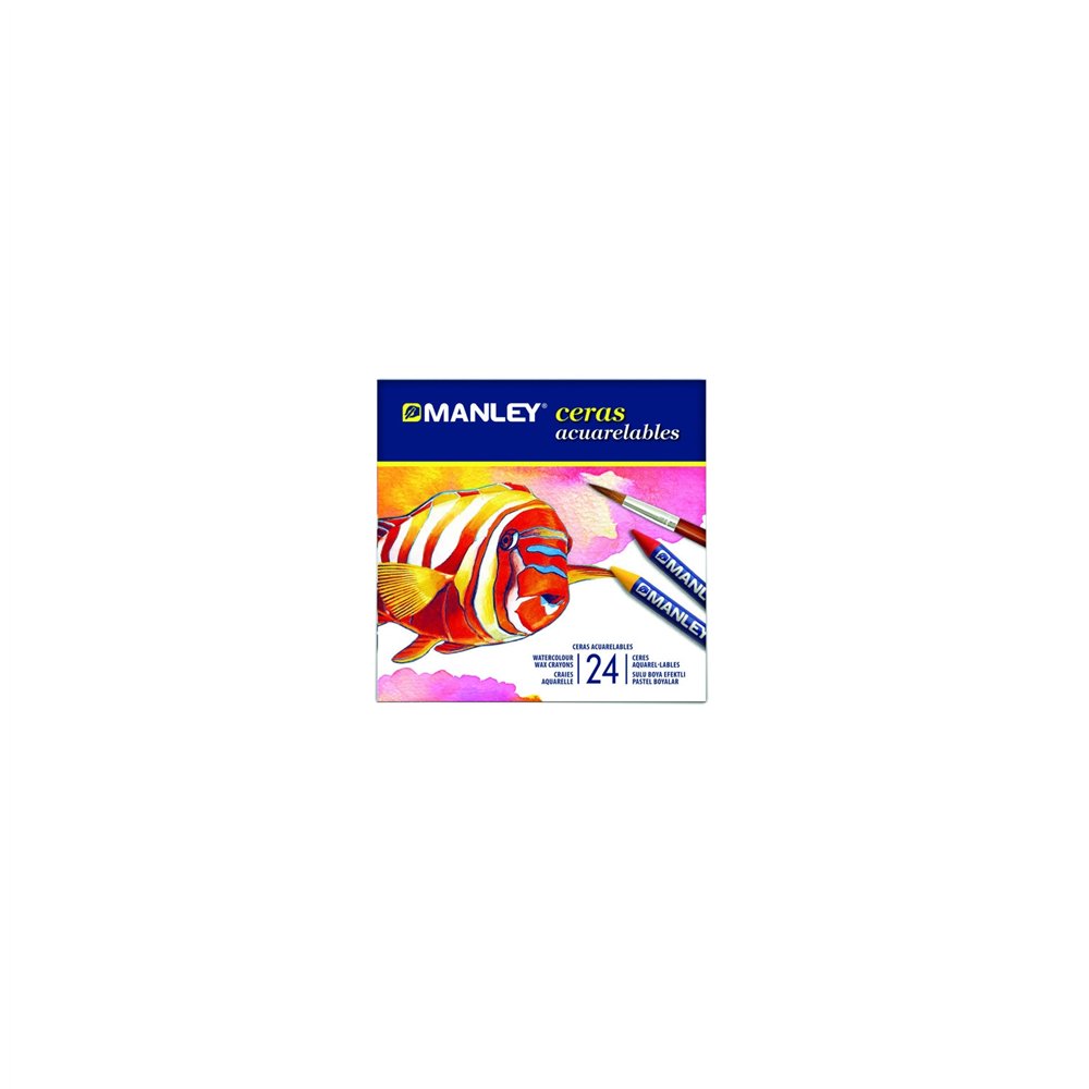 manley estuche 24 ceras acuarelables