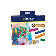 manley estuche 24 ceras soft pastels