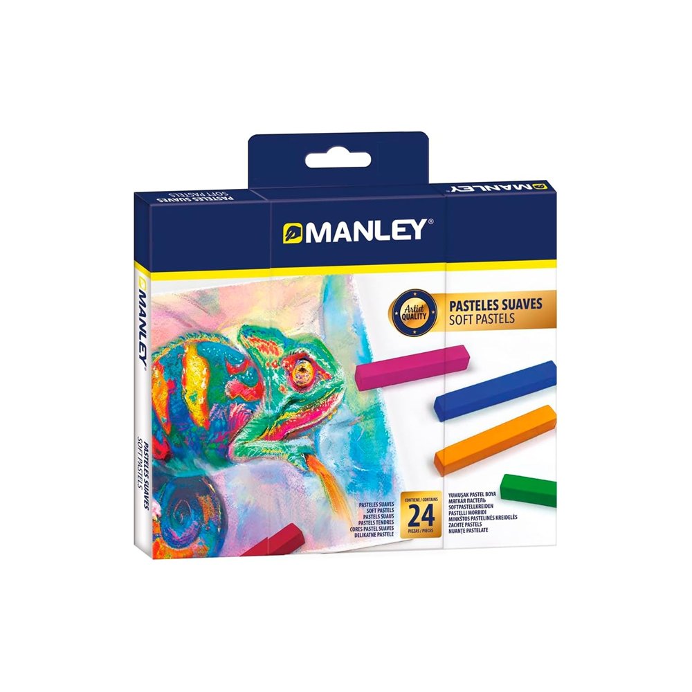 manley estuche 24 ceras soft pastels