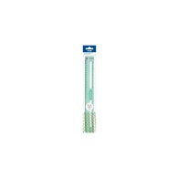 milan regla 30 cm transparente serie new look, verde