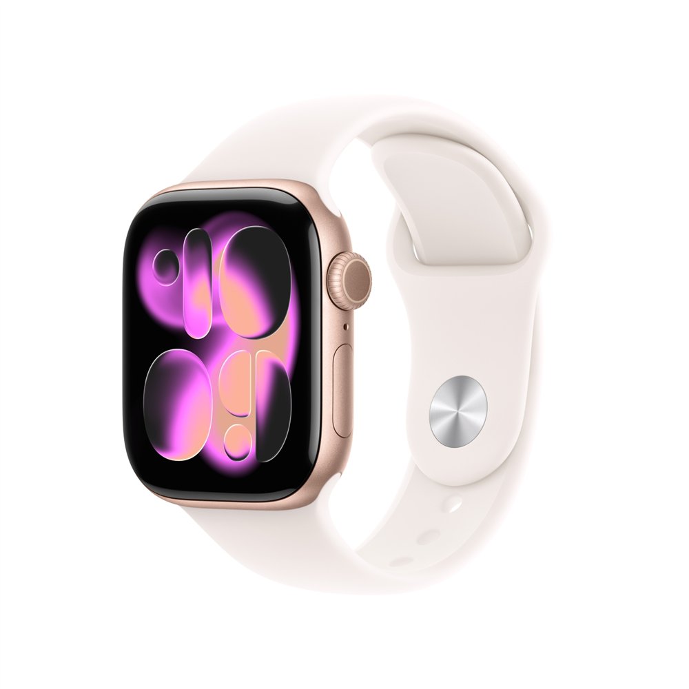 apple watch series 11 oled 42 mm digital 374 x 446 pixeles pantalla táctil oro rosa wifi gps (satélite)