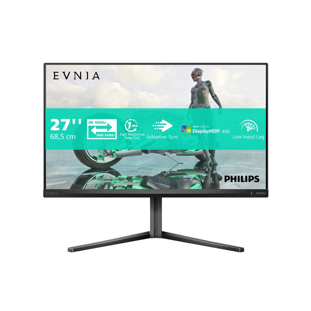 philips evnia 3000 27m2n3800a/00 pantalla para pc 68,6 cm (27") 3840 x 2160 pixeles 4k ultra hd lcd gris