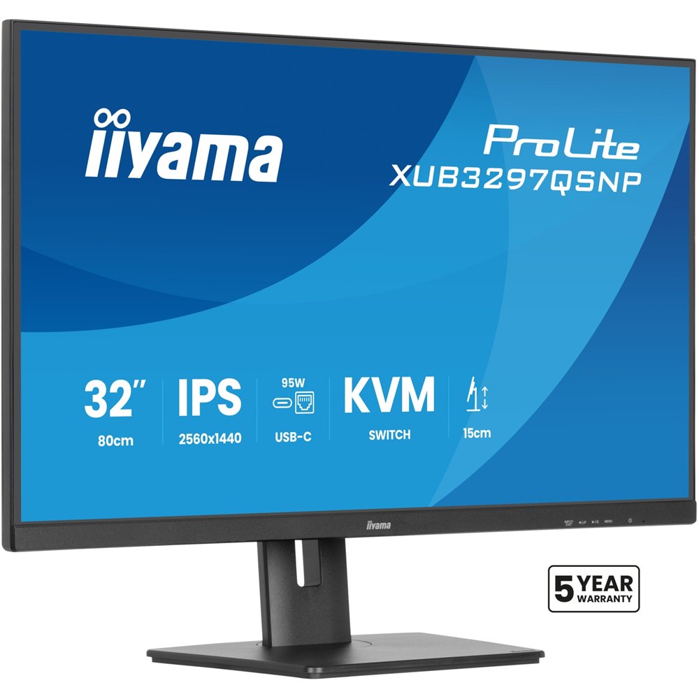 iiyama prolite xub3297qsnp-b1 pantalla para pc 81,3 cm (32") 2560 x 1440 pixeles quad hd led negro