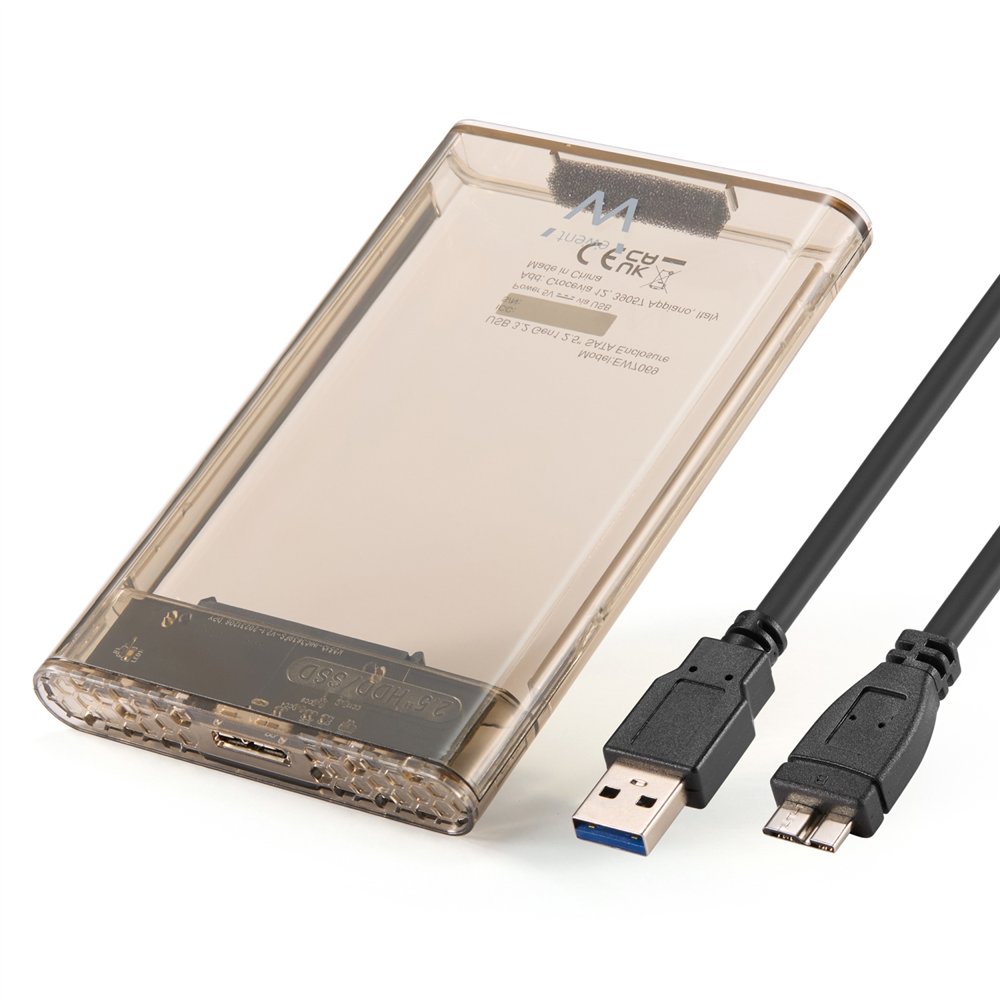 ewent ew7069 caja para disco duro externo caja externa para unidad de estado sólido (ssd) transparente 2.5"
