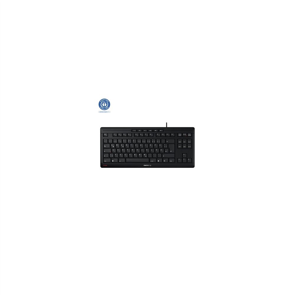 cherry stream keyboard tkl teclado universal usb azerty francés negro