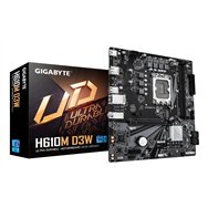 gigabyte h610m d3w placa base - compatible con procesadores intel core de 14ª generación, vrm de 5+1+1 fases, hasta 5600mhz ddr4
