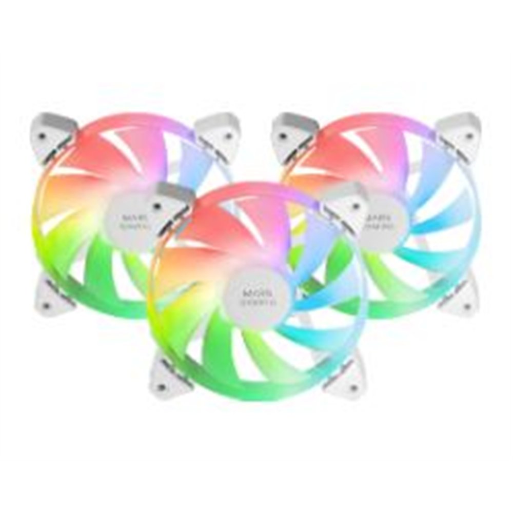 ventilador mars gaming argb 12x12cm blanc kit 3 (mf3aw)
