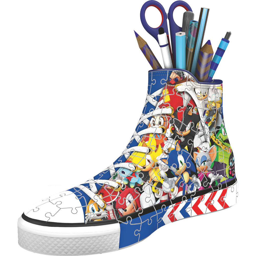 puzzle 3d portalapices 3d zapatilla sonic the hedgehog 112pzs