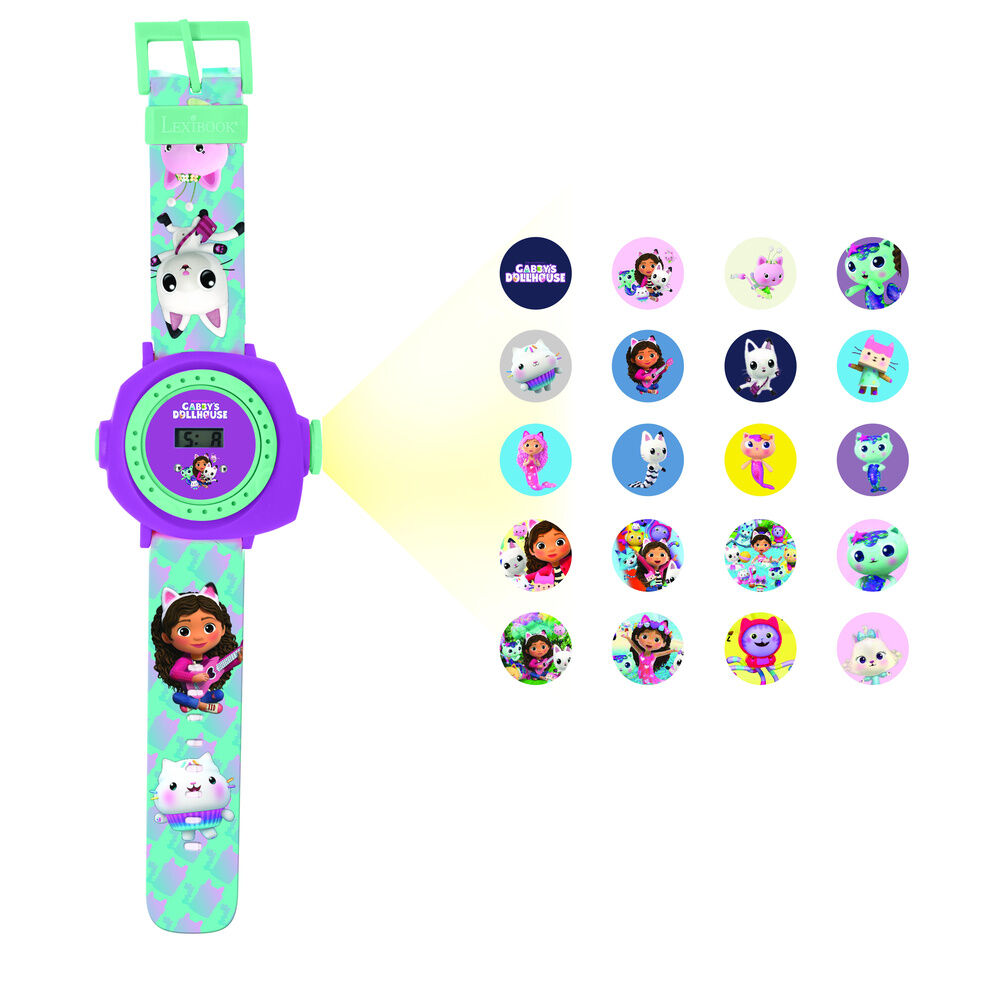 reloj digital proyecciones la casa de muñecas de gabby
