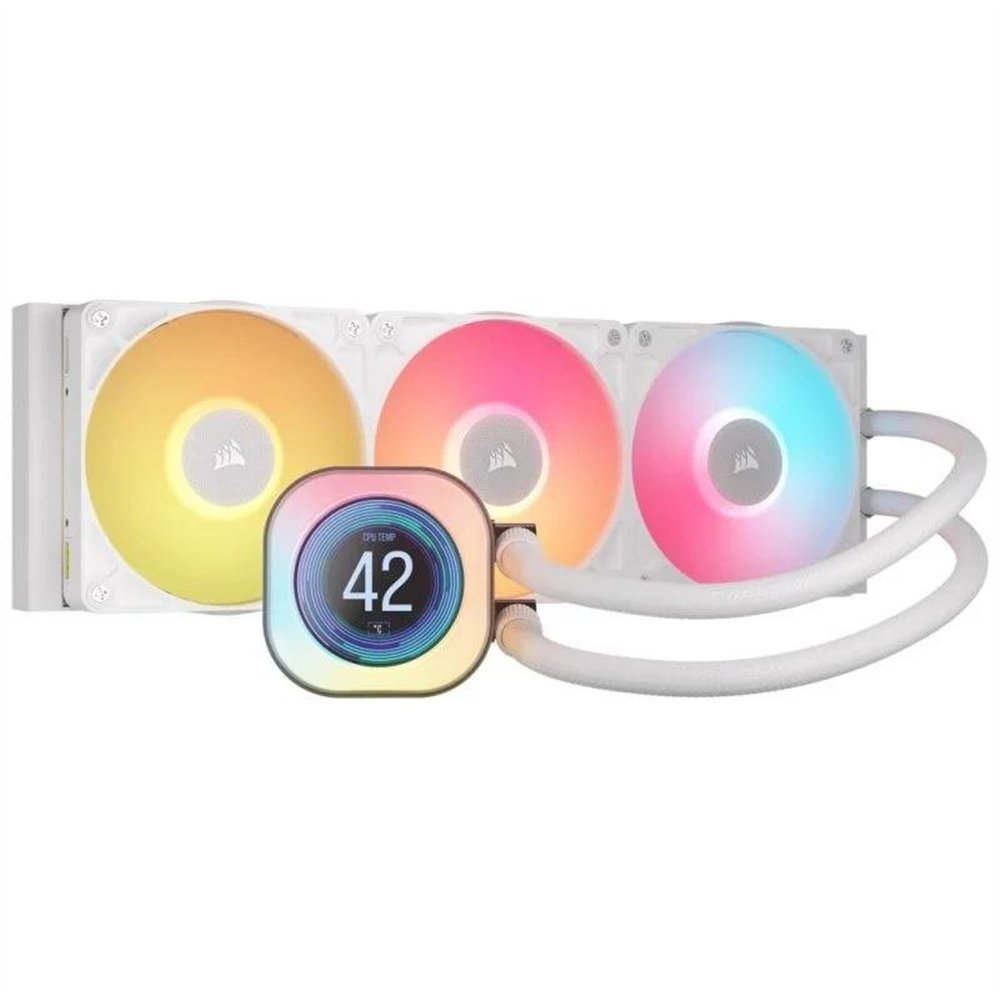 refrigeracion liquida cpu corsair icuelink titan 360 rx 360mm rgb lcd white